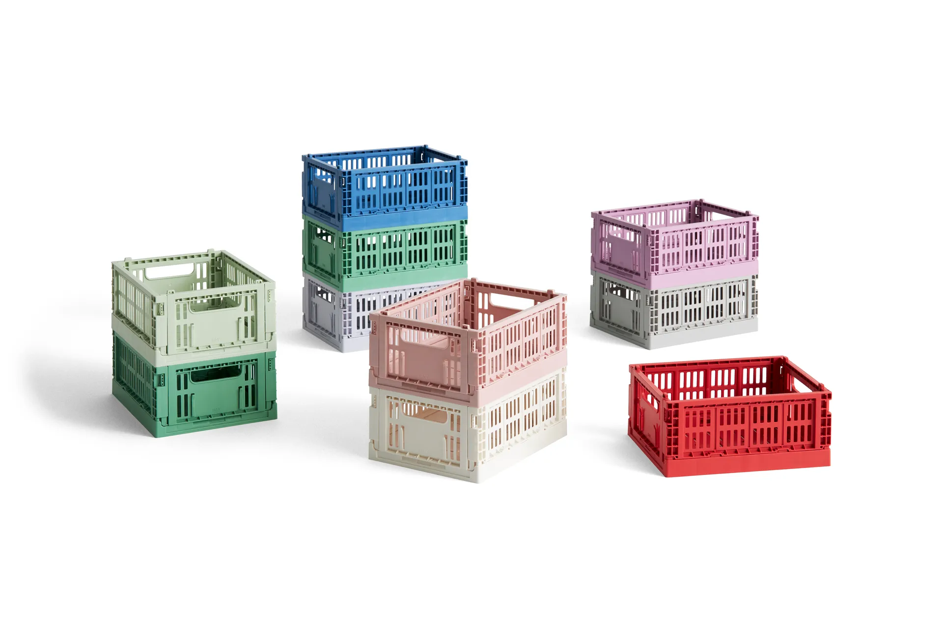 HAY Colour Crate Mini 13x17 cm 2-pack, Dusty rose HAY