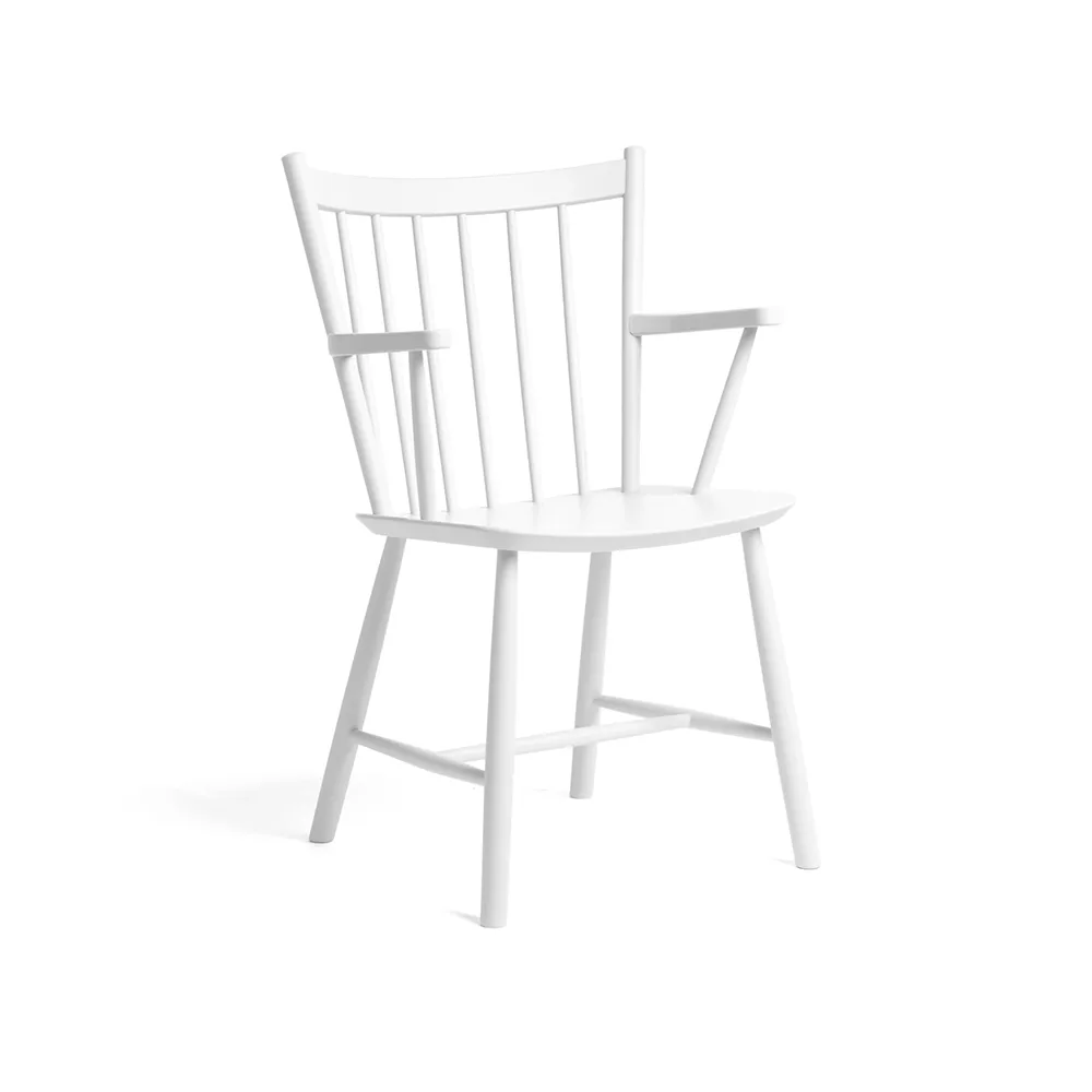J42 karmstol, White lacquered beech HAY