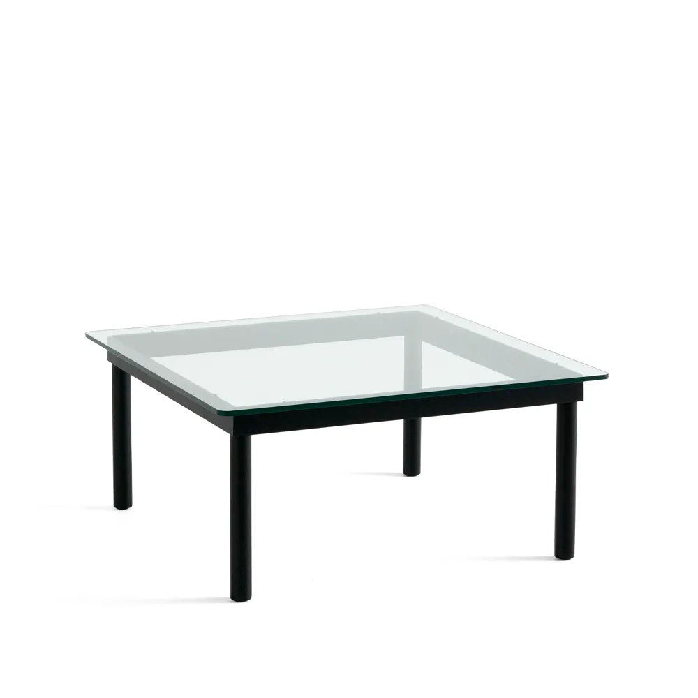 Kofi soffbord, Black oak-clear glass, 80 cm HAY