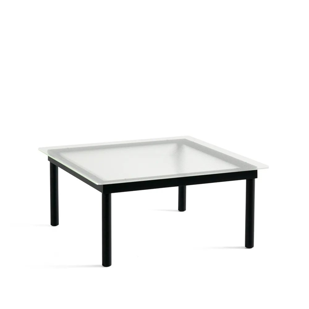 Kofi soffbord, Black oak-ribbed glass, 80 cm HAY