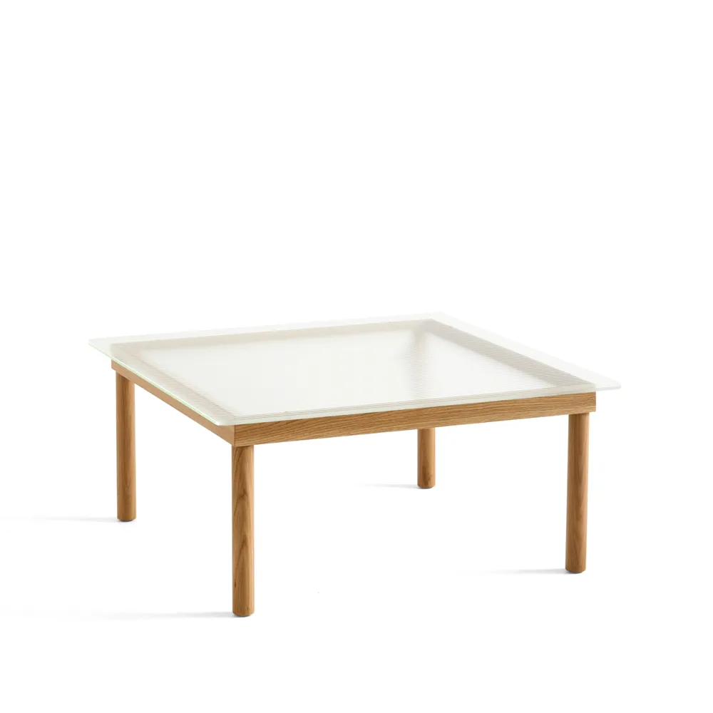 Kofi soffbord, Oak-ribbed glass, 80 cm HAY