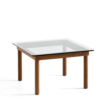 Kofi soffbord - Walnut-clear glass, 60 cm - HAY