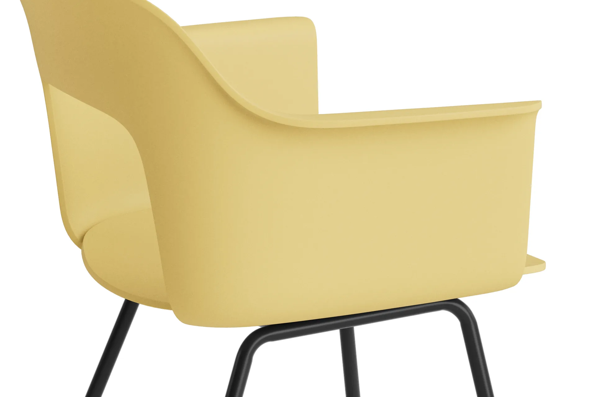 Layout Armchair 211 karmstol, Biscotti-svartlackerad stål HAY