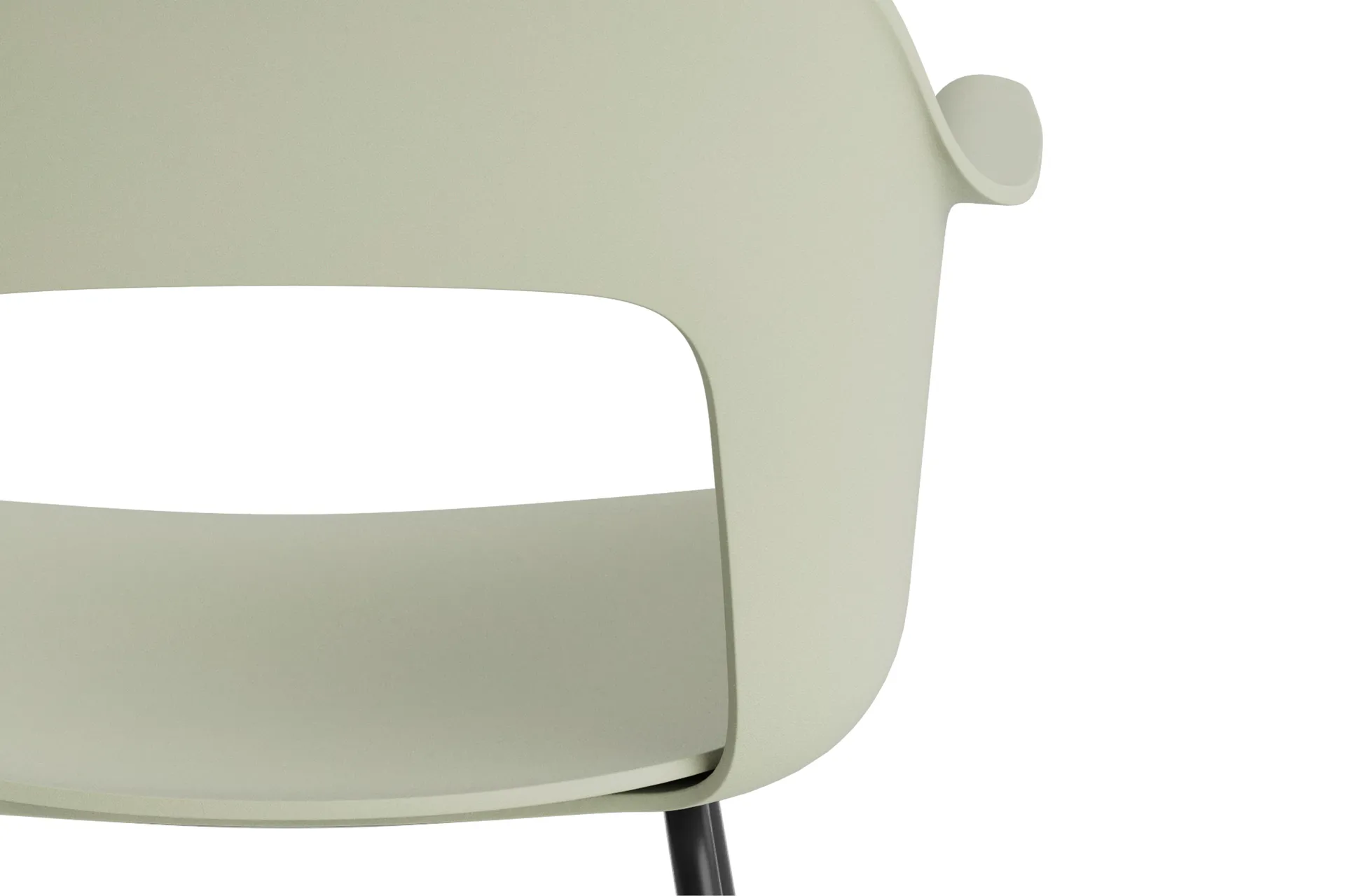 Layout Armchair 211 karmstol, Pastel green-svartlackerad stål HAY