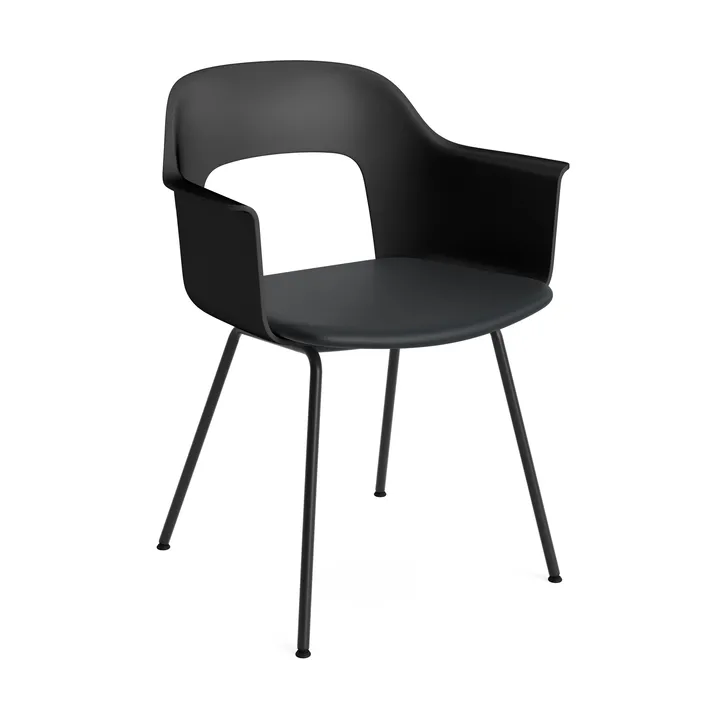 Layout Armchair 213 karmstol - Grano Black-black-svartlackerad stål - HAY