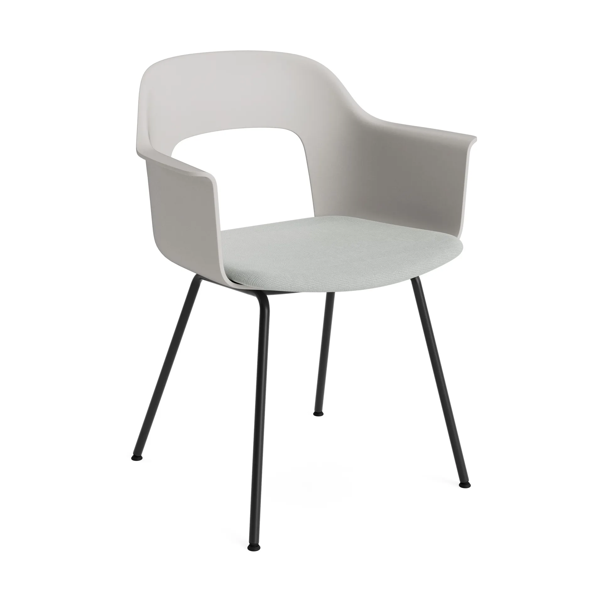 Layout Armchair 213 karmstol, Naveli 113-sky grey-svartlackerad stål HAY