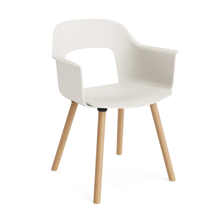 Layout Armchair 221 karmstol - Cream white-lackerad ek - HAY