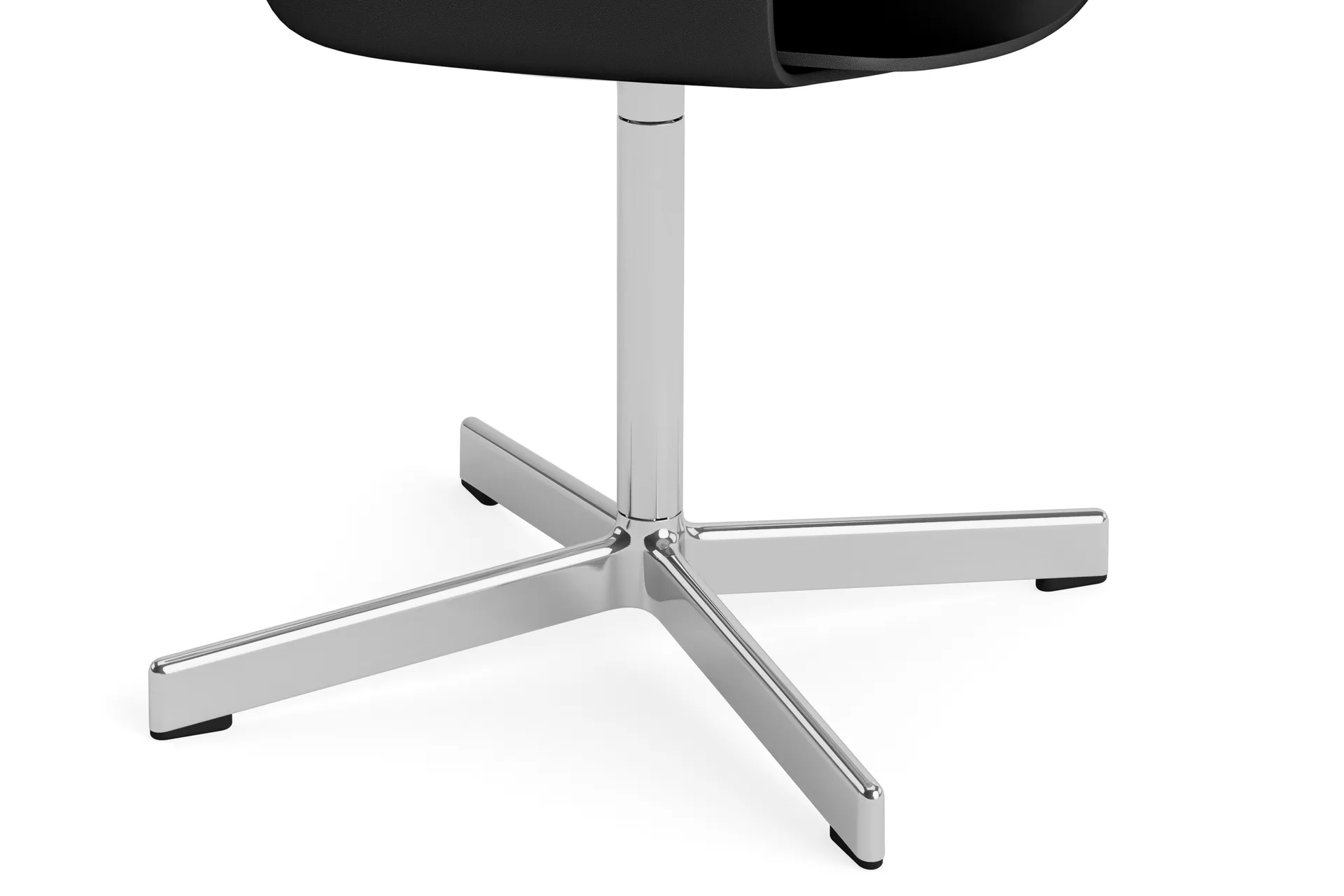 Layout Armchair 231 kontorsstol, Black-polerad aluminium 4 star swivel base HAY