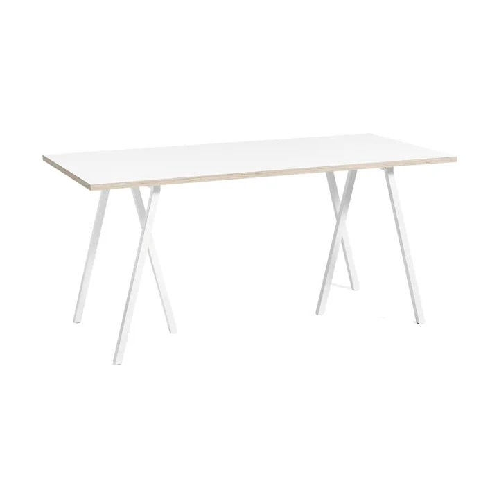 Loop Stand incl. support matbord 87,5x180 cm - White-white laminate-plywood - HAY