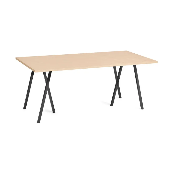 Loop Stand matbord 87,5x180 cm - Black-clear lacq. oak - HAY