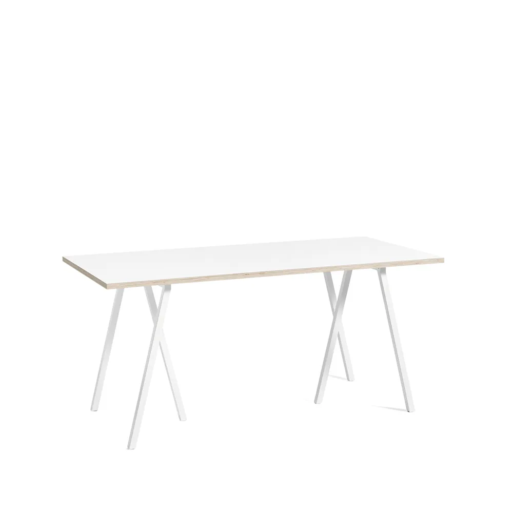 Loop Stand matbord, White laminate-white, 160 cm HAY