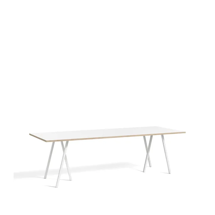 Loop Stand matbord - White laminate-white, 250 cm - HAY