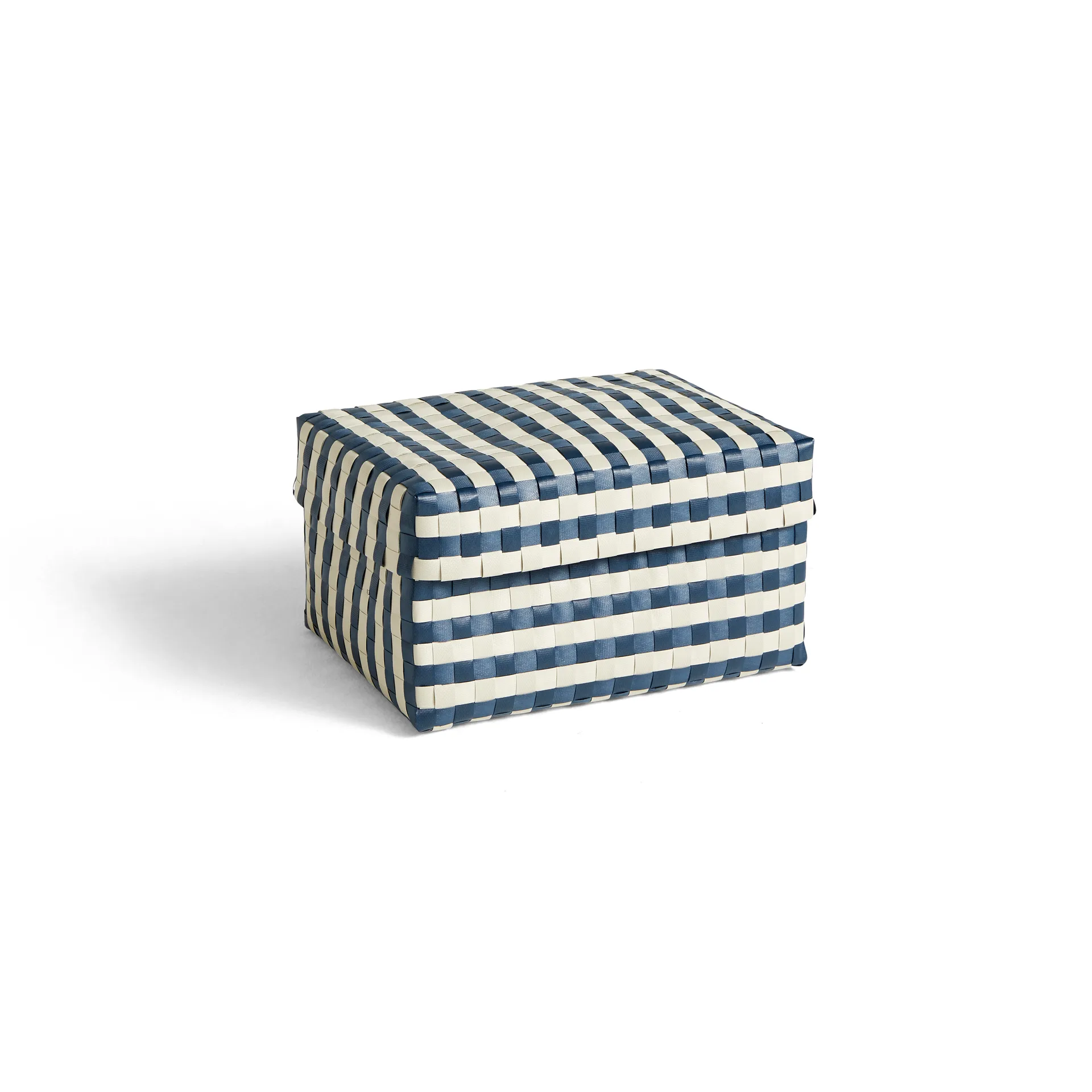 Maxim Stripe Box förvaringskorg M 24x33,5 cm, Blå-sand HAY