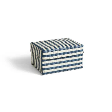 Maxim Stripe Box förvaringskorg M 24x33,5 cm - Blå-sand - HAY