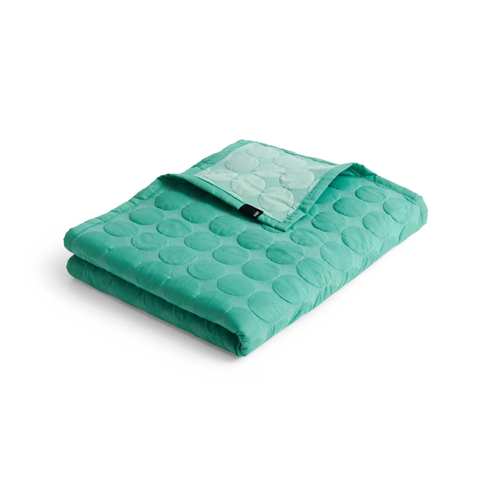 Mega Dot överkast organic 260x260 cm, Sea green HAY