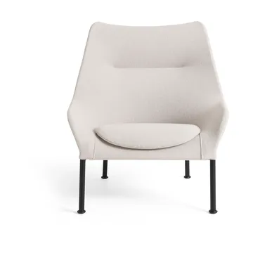 O2 Lounge Chair fåtölj - Soft light greysvartlackerad stål - HAY