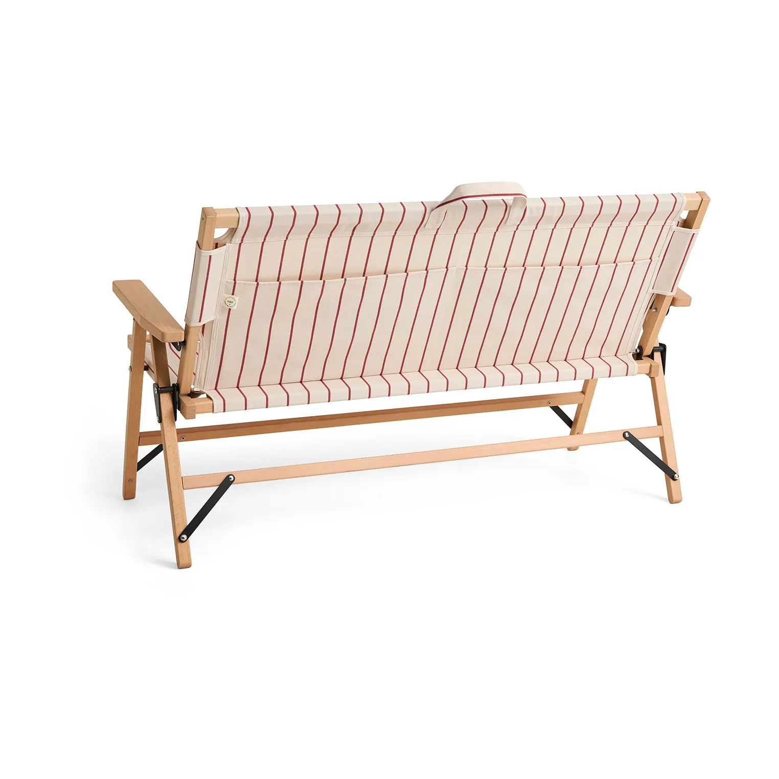 Outdoor Market soffa ihopfällbar, Beige-red, 2-sits HAY