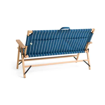 Outdoor Market soffa ihopfällbar - Blue-beige, 2-sits - HAY