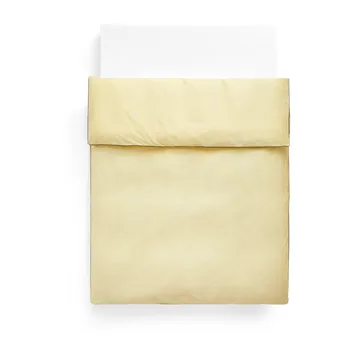 Outline påslakan 220x220 cm - Soft yellow - HAY