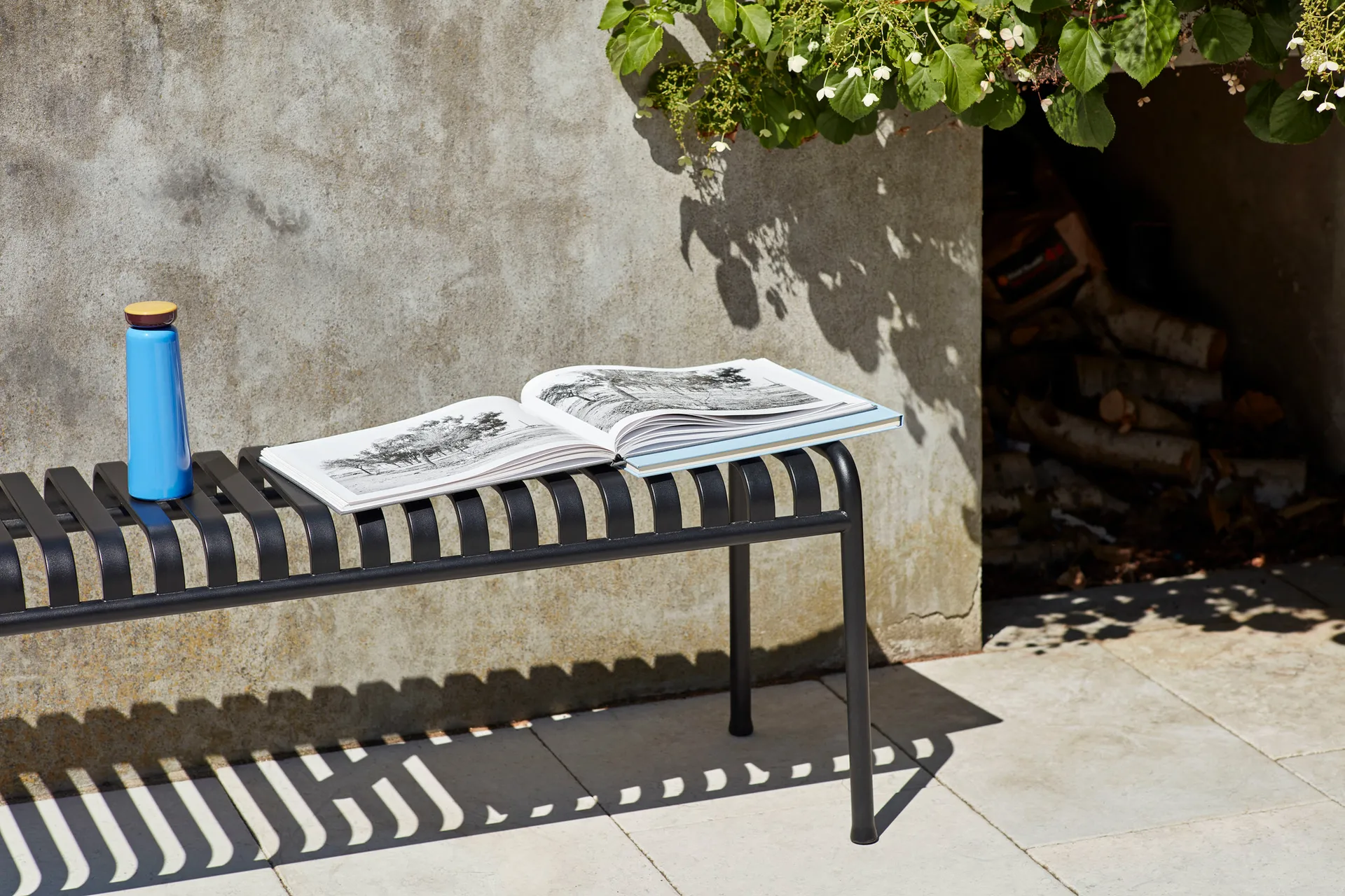 Palissade bänk 120x42 cm, Anthracite HAY