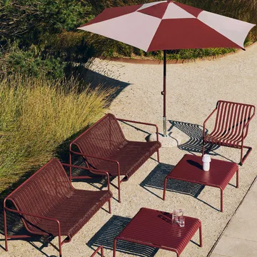 Palissade Cantilever Low loungefåtölj - Iron red - HAY