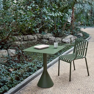 Palissade Cone kvadratiskt cafébord 65x65 cm - Olive - HAY