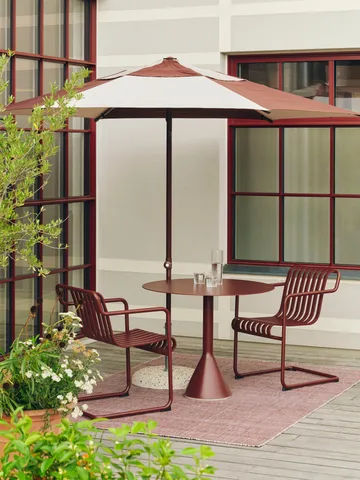 Palissade Cone runt cafébord - Iron red, Ø90 cm - HAY