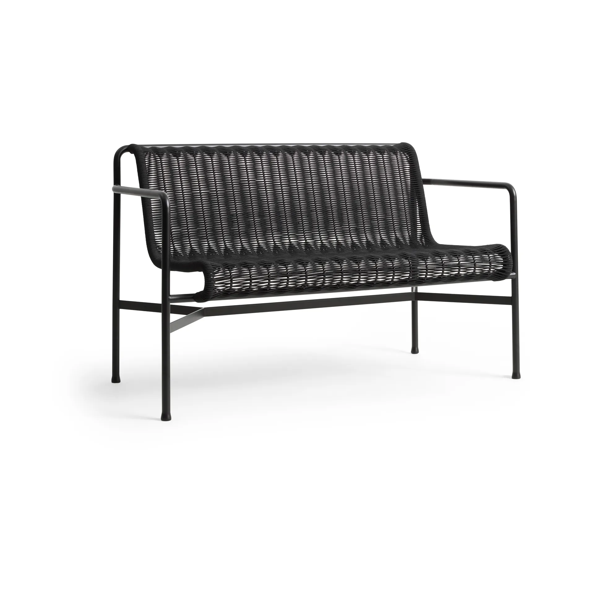 Palissade Cord Dining bänk med armstöd, Anthracite HAY