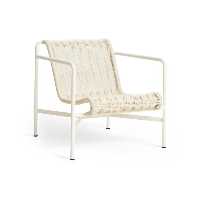 Palissade Cord Low loungefåtölj - Cream white - HAY