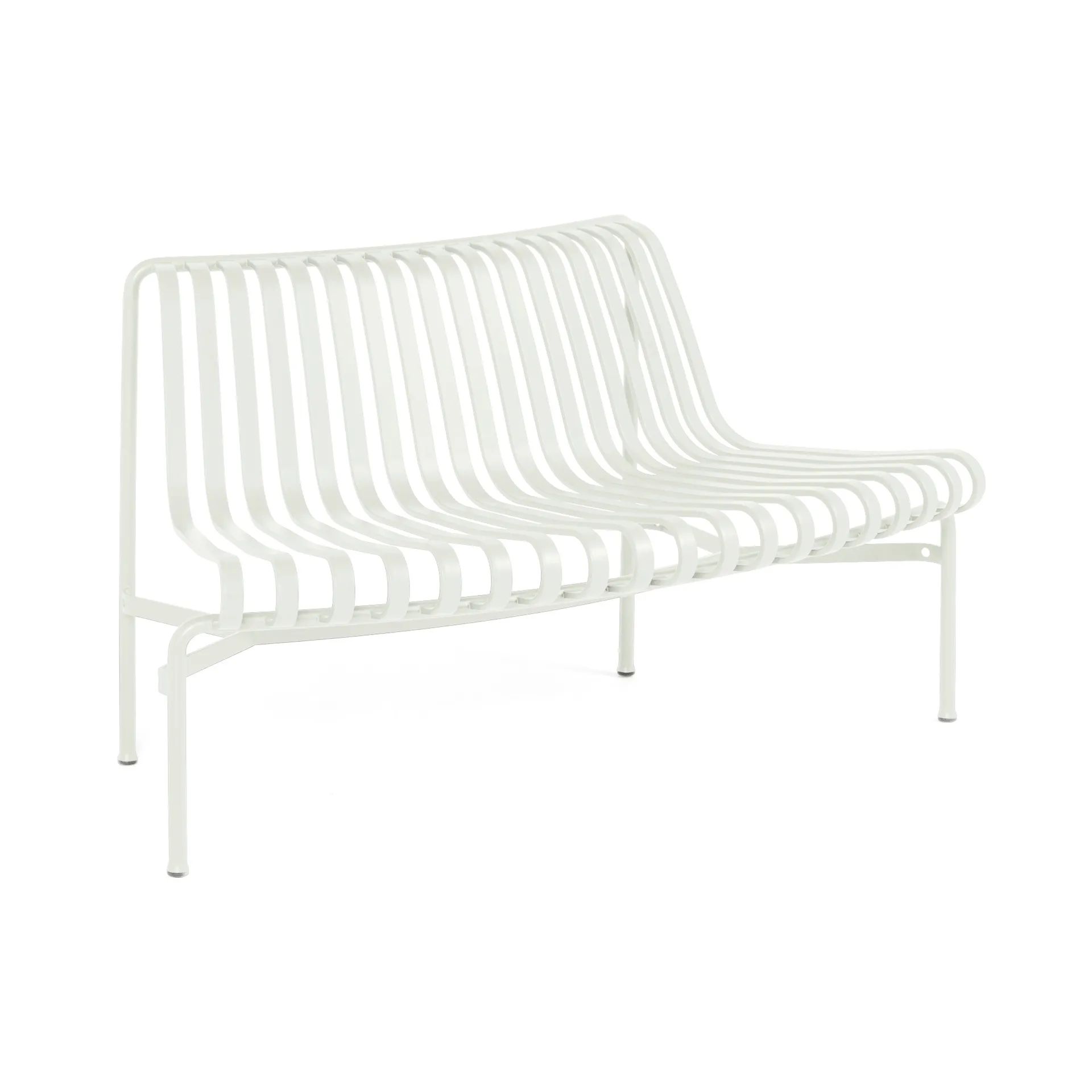 Palissade Dining parkbänk med rygg utsvängd, Cream white HAY