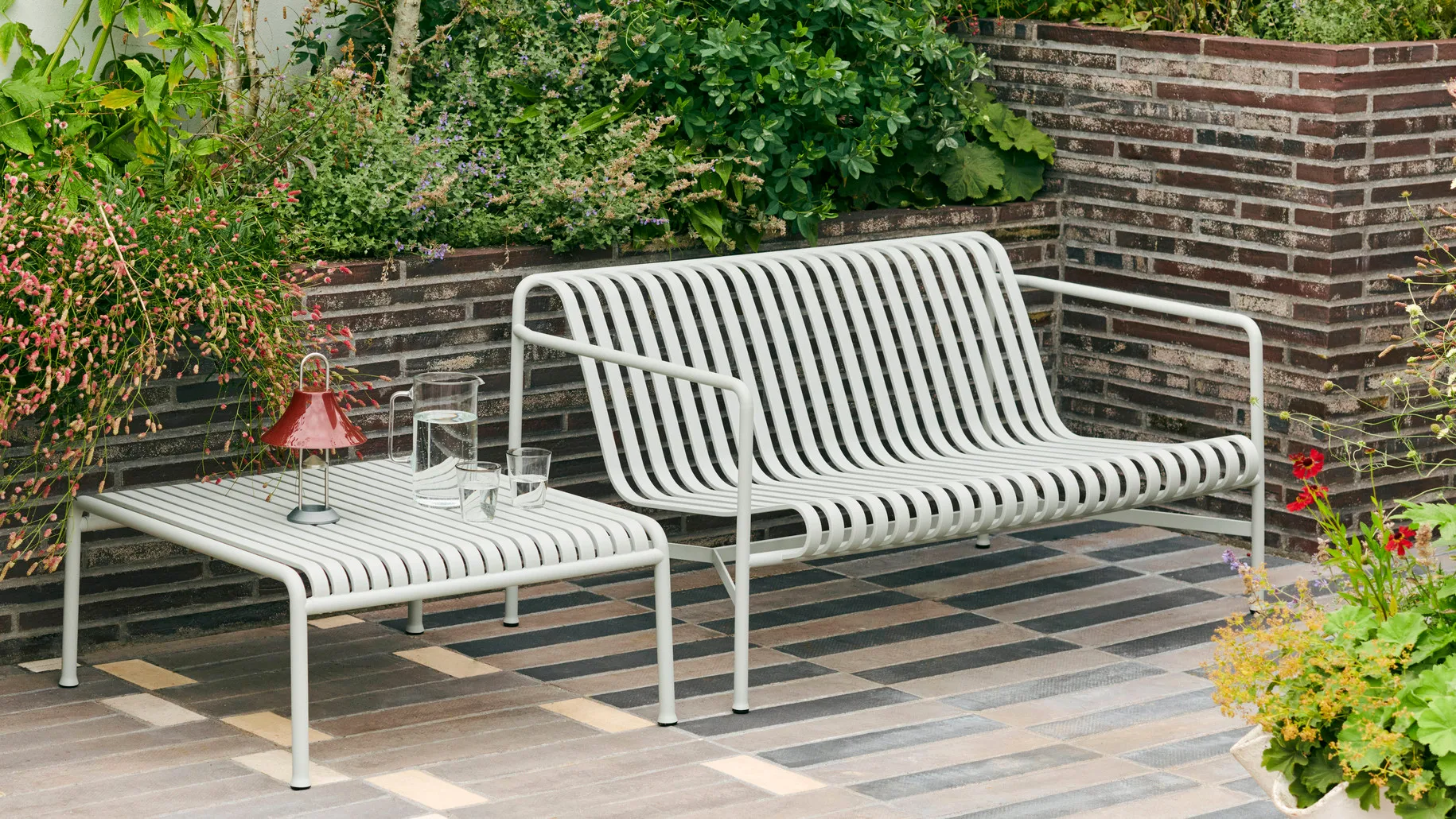 Palissade loungesoffa, Sky grey HAY