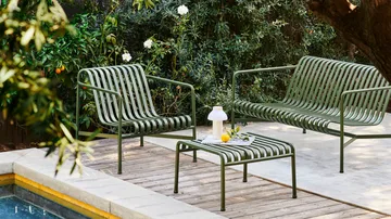 Palissade Low loungefåtölj - Olive - HAY
