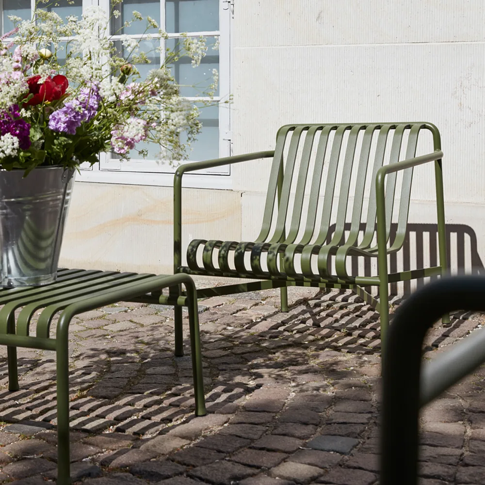Palissade Low loungefåtölj, Olive HAY