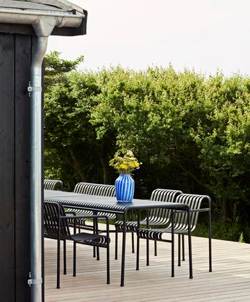 Palissade matgrupp 2 Dining karmstol + bänk 170x90 cm anthracite - HAY