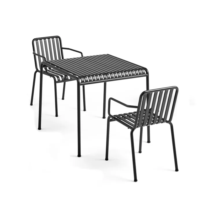 Palissade matgrupp 2 karmstolar 82,5x90 cm anthracite - HAY
