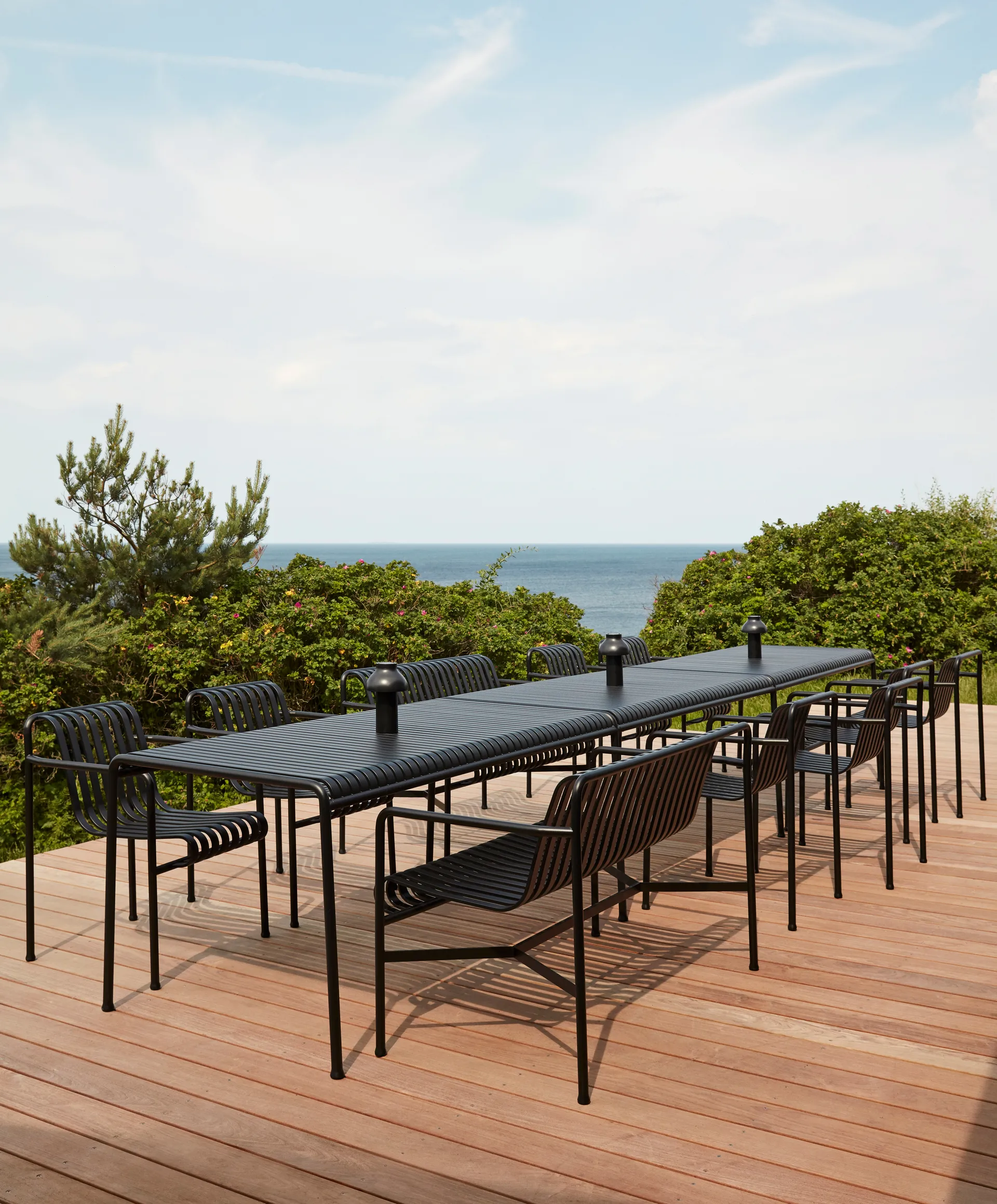 Palissade matgrupp 4 karmstolar 170x90 cm - Anthracite HAY