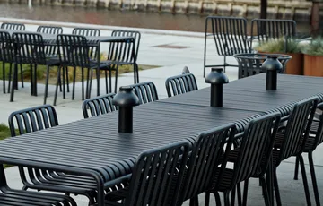 Palissade matgrupp 4 stolar 170x90 cm - Anthracite - HAY