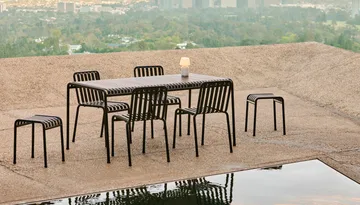 Palissade matgrupp 6 stolar 170x90 cm anthracite - HAY