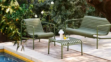 Palissade Quilted dyna - Olive, till loungefåtölj low - HAY