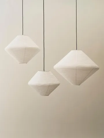 Paper Shade Diamond lampskärm - Classic white, Ø60 cm - HAY