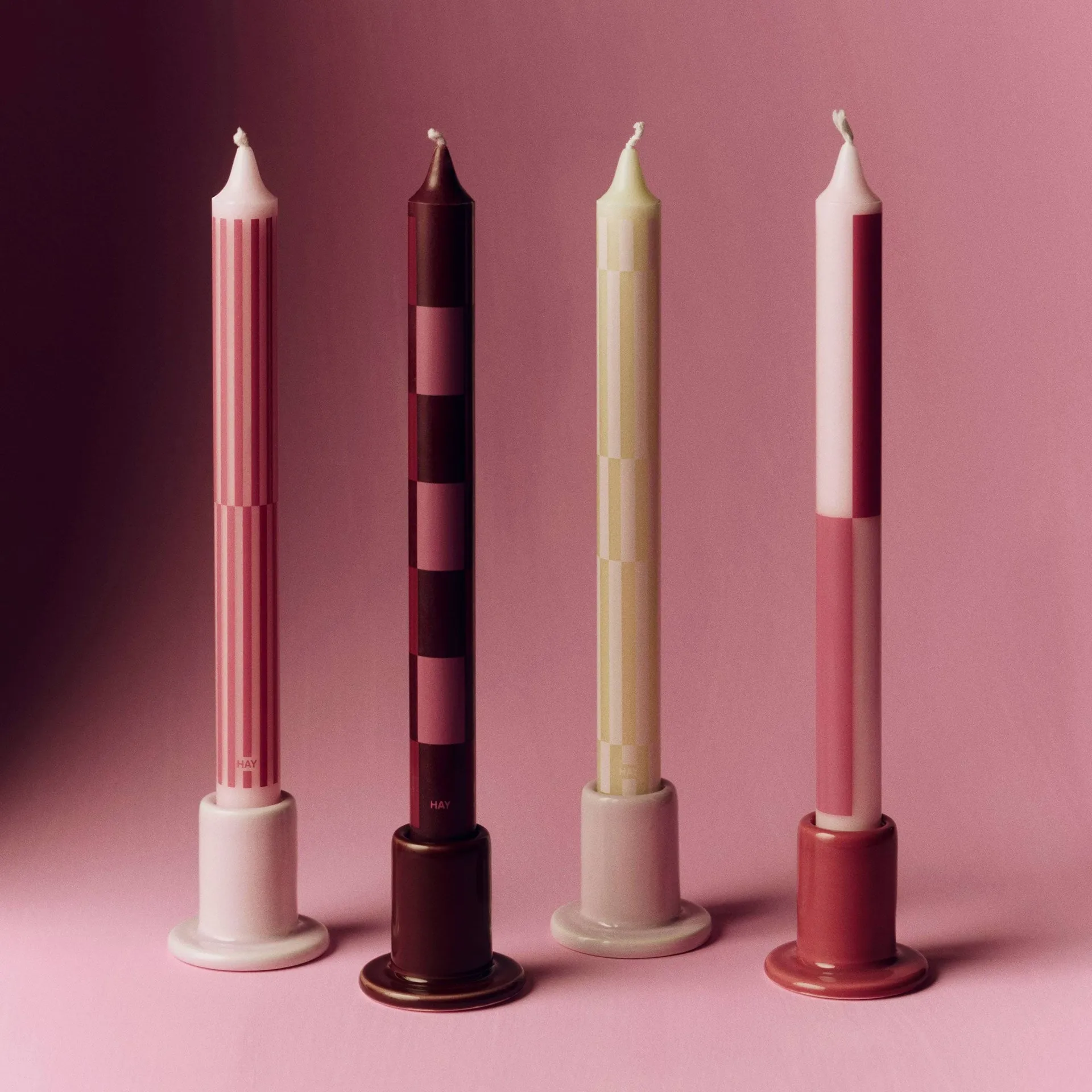 Pattern ljus mix 4-pack, Pink-bordeaux HAY