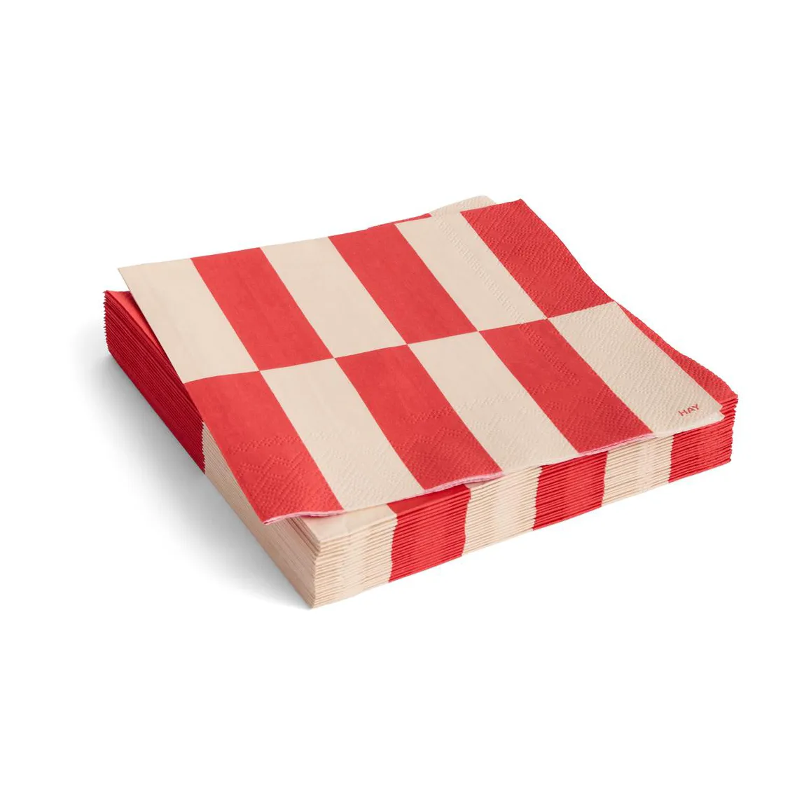 Pattern Lunch servett 33x33 cm 20-pack, Off white-red HAY