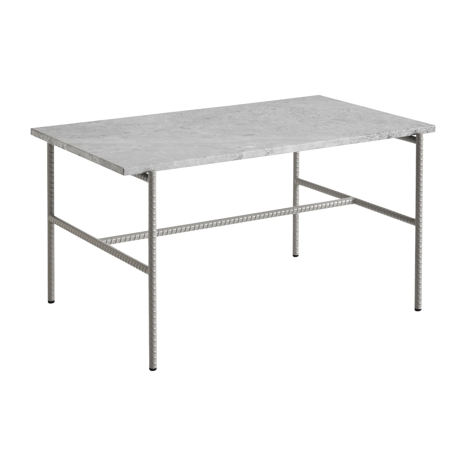 Rebar soffbord 80x49x40,5 cm, Grey marble-fossil HAY