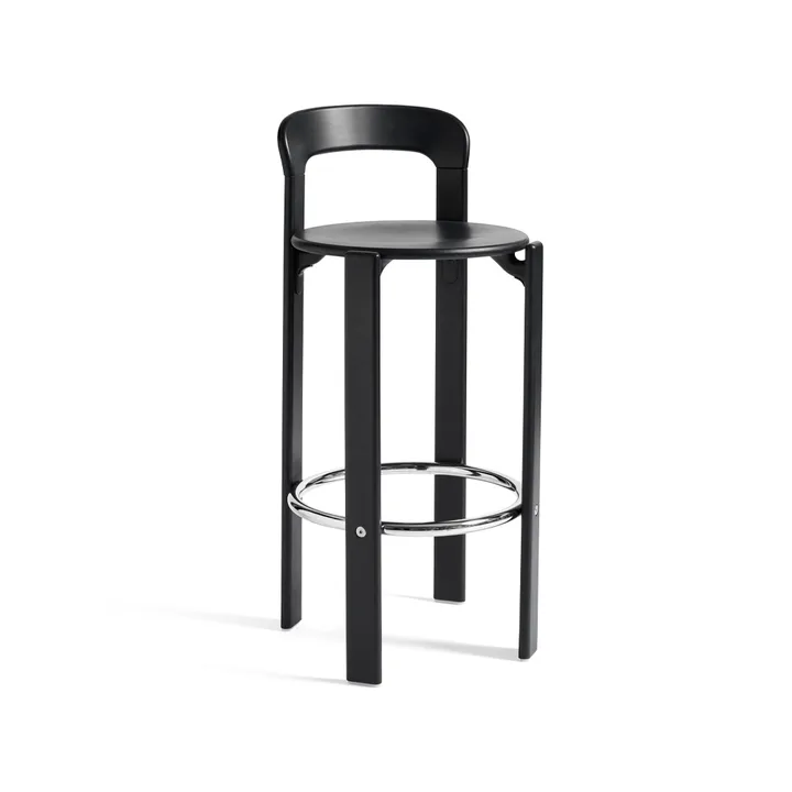 Rey barstol 75 cm - Deep black - HAY