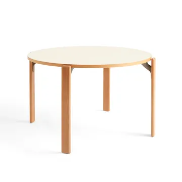 Rey matbord Ø128 cm - Golden-Ivory white - HAY