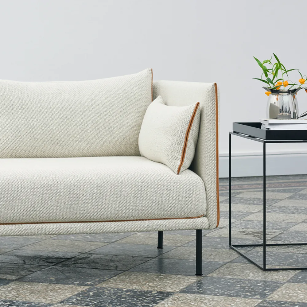Silhouette 2-sits soffa, Coda 182 grå-svarta metallben HAY