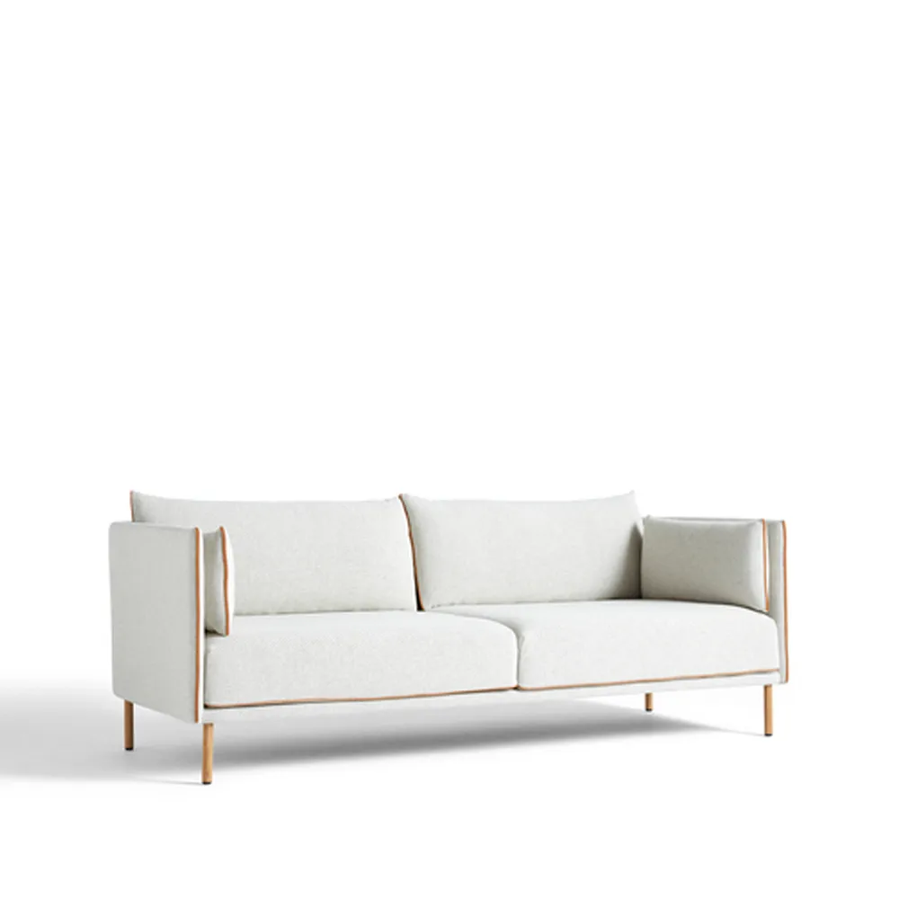 Silhouette 3-sits soffa, Coda 100 offwhite-oljade ekben HAY