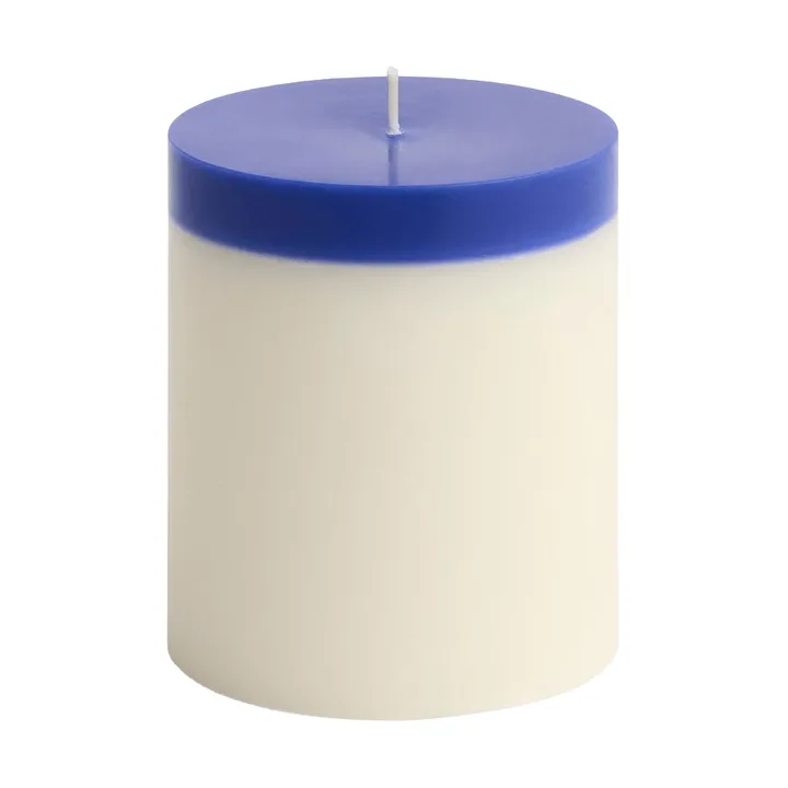 Silo Candle blockljus - Ivory-royal blue, Ø9,5x11 cm - HAY