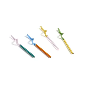 Sip Spiral sugrör 4-pack - Multi - HAY