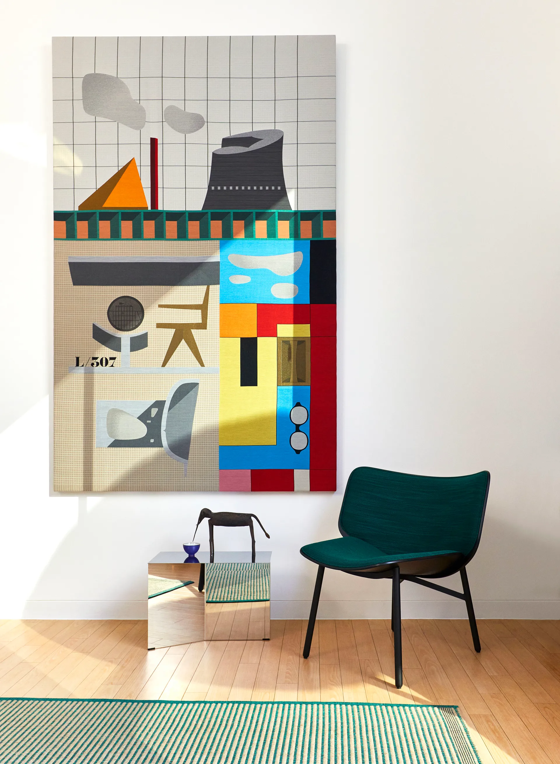 Slit Oblong sidobord 27,5x49 cm, Mirror polished steel HAY